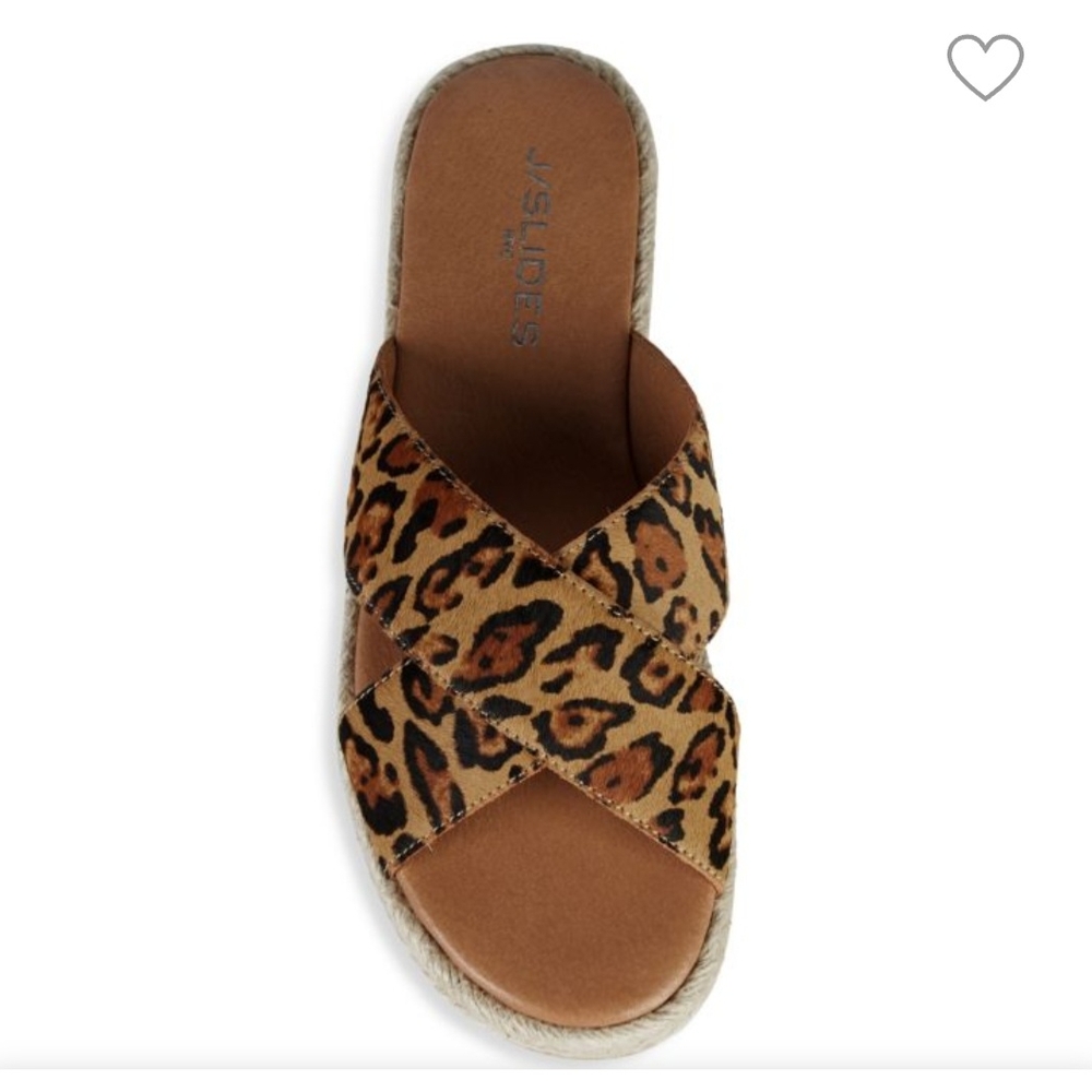 New J Slide Leopard Print Women's Sandals - Picture 3 of 6
